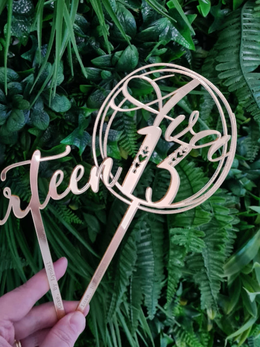 Circular Cake Topper - Age